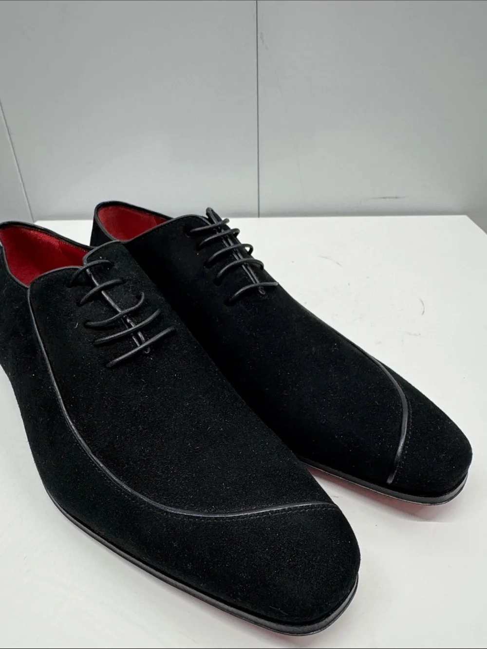 Caporicci Black calfskin Suede Derby Shoes 9.5 (so soft, like butter)